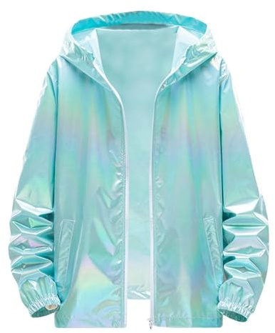 Foweknow Chaqueta bomber para hombre, colores arcoíris, degradado, sudadera con capucha de lentejuelas de moda, chaqueta informal con bolsillo, holgada, versátil chaqueta deportiva de verano,