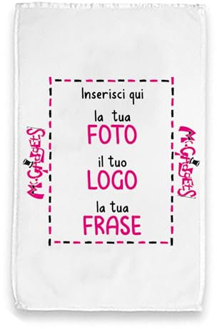 Mr. Gadgets Asciugamano personalizzabile con nome- asciugamani bagno personalizzato - 30x 50 cm - (Personalizzazione e Piacere)