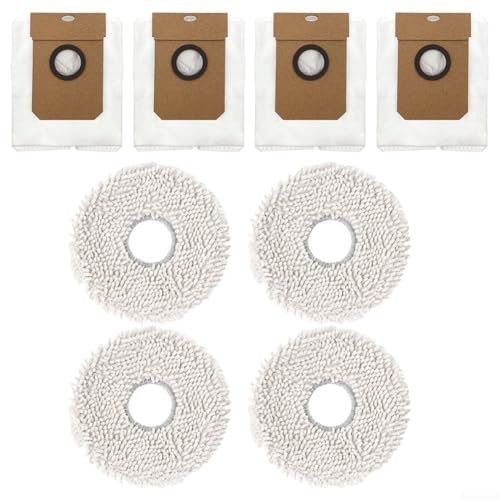 Sacs à poussière de rechange réutilisables pour Cecotec pour Conga 11090 - Sacs à poussière pour robot aspirateur - Kit de chiffon d'essuyage (A)