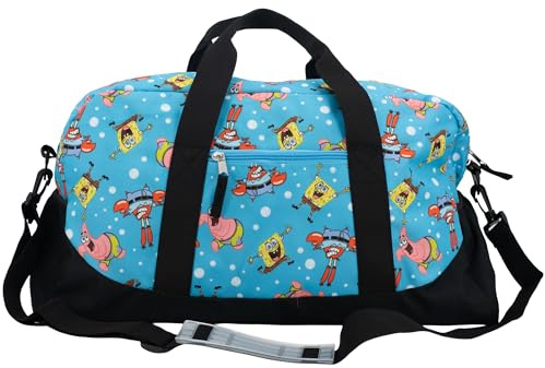 Reisetasche mit Figuren, 40 cm Tasche für Übernachtungen und Wochenendtrips für Mädchen, auch als Tanztasche geeignet., Spongebob, 16 x 10 x 6.5