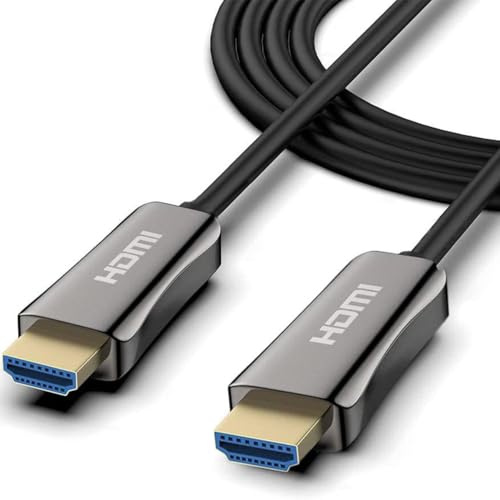 AV :Link Câble HDMI fibre optique actif 8K ultra haute définition 10 m | Câble HDMI 8K haute vitesse avec connecteurs plaqués or | Fibre optique HDMI longue distance pour TV, projecteur, jeux et home