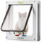 Ycozy Mittel Katzentür Außengröße 19.7 x 19cm 4 Wege Verriegelung Indoor Haustier Tür für Innen Außen Tür Wand Fenster, Wetterfeste Katzenklappe für Kätzchen & Hunde Leicht zu Installieren