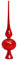 SIKORA Christbaumspitze aus Glas mit Glitzer Verzierung, Rot, H ca. 29 cm, für Weihnachtsbäume von 120 bis 170 cm