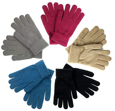 Winter Magic Gloves for Adults, Stretchy Knit Warm Gloves for Men Woman