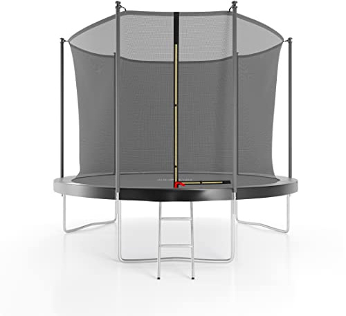 Trampoline de Jardin ø 305cm - 10FT - Filet intérieur, Matelas de Protection et Echelle