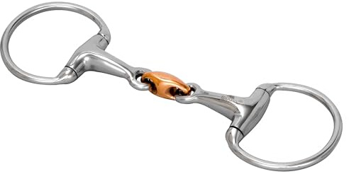 Start Anatomisch Vollgebrochenes Olivgebiss – doppelt gebrochen, mit Kupferstück – German Silver, stabiles, pferdefreundliches Zaumzeug (11,5)