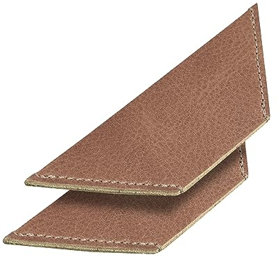 Londo handgjort bokmärke i äkta läder (set med 2) (mink, triangel)