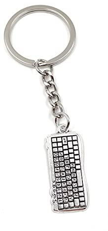 Onwomania Tastatur Rechner Schlüsselanhänger Metall Glücksbringer in Alu Geschenkbox, ideal zum Verschenken
