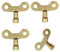 AQSQWQ Brass Radiator Bleed Key,6mm Radiator Key for Venting and Bleeding Radiators,Easy to Handle,Solid Brass Radiator Bleed Valve Key(Pack of 4 - Gold)