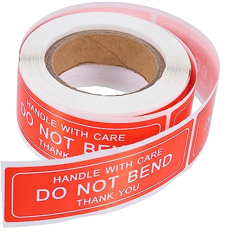 WEKAMOS 150 st Fragile Stickers Rulle Handle With Care Självhäftande Varningsetiketter Förpackningsetiketter Tacketiketter För Sköra Föremål