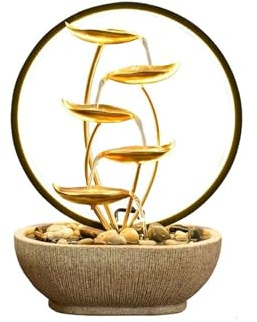 Inomhusfontän Inomhus bordsskiva med nivåer for vattenfontän, meditationsfontän, avslappnande liten vattenfunktion