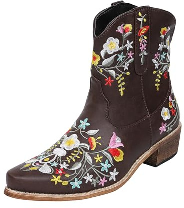 Genérico Botines Mujer Estilo con Flecos Colgantes Reforzada Diseño Tradicional Punta Afilada y Ajuste Cómodo para Paseos por Campo y Actividades Informales Diarias