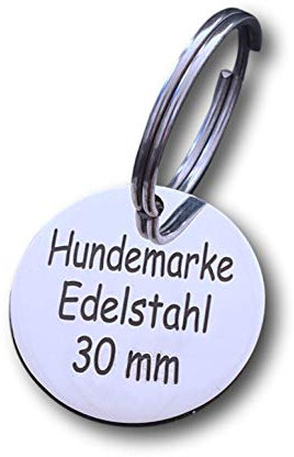 Gravuren.store Hundemarke D-30mm Adressanhänger Tiermarke inkl. Wunschgravur Lasergravur (Stückzahl 1)