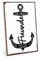 TypeStoff Holzschild mit Spruch – FREUNDE SIND EIN HAFEN – im Vintage-Look mit Zitat als Geschenk und Dekoration zum Thema Freundschaft - HS-00408