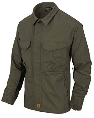 Helikon-Tex Uomo Woodsman Camicia Taiga Green/Nero Taglia S