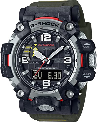 G-Shock New Thinner Carbon Mudmaster Watch, Solar Green