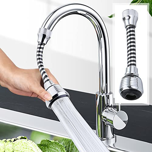 Yizunnu Pulvérisateur de Robinet de Cuisine Flexible à 360 Degrés, Buse de Robinet, Remplacement de la Tête de Robinet de Cuisine, Accessoire de Tuyau d'Évier pour Robinet