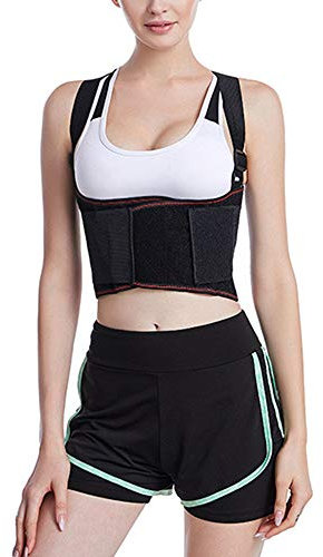 Cinturón de costilla ortopédico soporte de pecho para costillas rotas o agrietadas, cinturón ajustable Corrector de postura de hombro Chaleco de espalda Cuerpo para hombres Mujeres alrededor de las