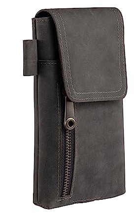 Hengwin Herrs Mobilfodral, Mobilbältesklämma Som passar till iPhone 16 Pro Max 16 Plus 15 14 13 12 11 Pro Max, Samsung F06 A06 5G S25 S24 S23 S22 S21 S20 Ultra, äkta Läder Liten Arbets Pengapåse