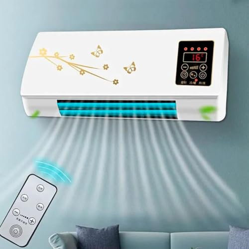 Climatiseur Et Chauffage Muraux, Climatiseur Portable Avec Télécommande Et Minuterie, Petit Climatiseur Mural Climatiseur (pas D'air Froid, Seulement De L'air Normal Et De L'air Chaud)