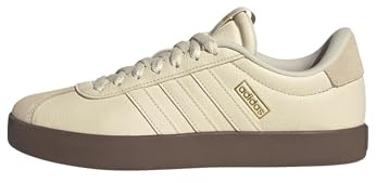 adidas Damen VL Court 3.0 Shoes, Wonder White/Wonder White/Gold met., 42 2/3 EU