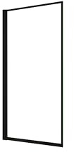 AICA Mampara de Bañera borde de serigrafía negra Cristal Templado 4mm Tamaño:(680-700) x1400mm