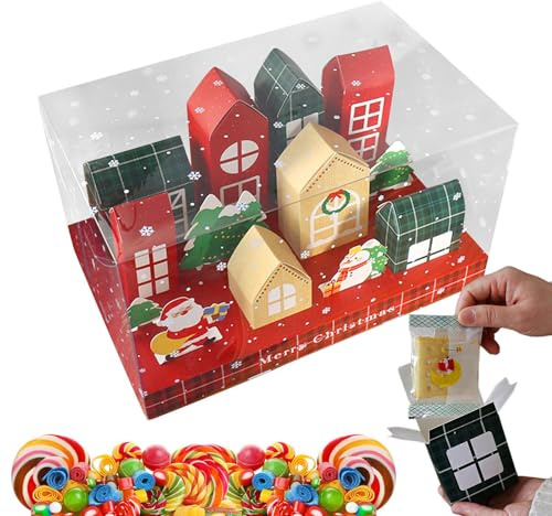 Cajas De Adviento Para Llenar | 2025 De Calendario De Cuenta Atrás Navideño | Cajas para Obsequios de Fiestas,para Chocolate Snacks Reuniones Familiares Oficina Profesores Estudiantes Planificadores d