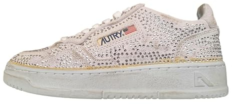AUTRY Medalist Crystal Bloom Chaussures pour femme en daim et strass AULW NA01 Ice