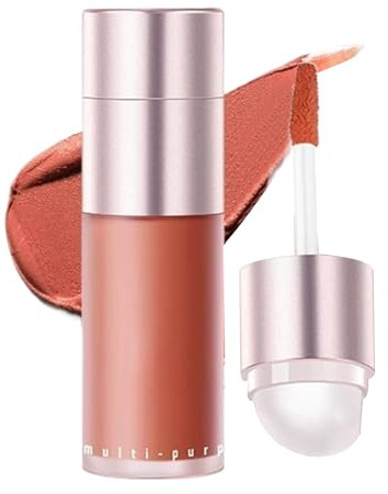 Barra De Rubor En Crema | Barra Iluminadora Para Labios Ojos Y Mejillas Crema,Maquillaje Facial Mate Doble Punta Para Mujeres Y Ninas,Ojos Labios Escuela Oficina Viaje Fiesta Cumpleaños