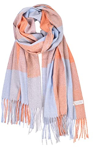 LZPCarra mikrofiberdukar smink halsduk förtjockning varm franshalsduk halsdukar alternativ, apelsin, One size
