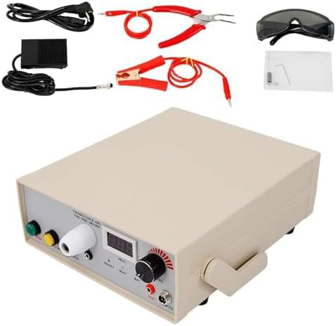 Thermocouple Spot Welding Machine - High Frequency Manual Welder with Adjustable Strength & Foot Switch for Metal Welding