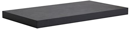 Kiamami Valentina - Mensola in Legno per Lavabo da Appoggio | Larga 90 cm | Profonda 50 cm | Spessore 5.8 cm | Finitura Grigia, Pietra Vulcanica, Made in Italy