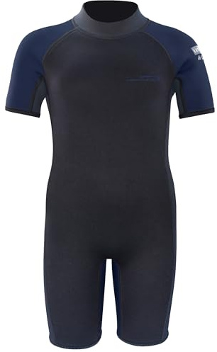 Kids Short Sleeve Wetsuit for Boys Girls, 3/2mm Neoprene Spring Suit, Toddler Youth Thermal Swimsuit for Swimming, Surfing, Snorkeling, Beach and Pool