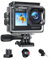 WOLFANG GA200 Action Cam 4K 24MP Unterwasserkamera WiFi 40M wasserdichte EIS Bildstabilisator Touchscreen Helmkamera 170° Weitwinkel Camcorder (Ladegerät, 2 Akkus und Zubehör Kit)