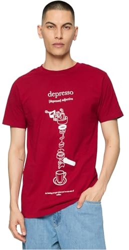 Mister Tee Herren T-Shirt Depresso Tee Ruby S