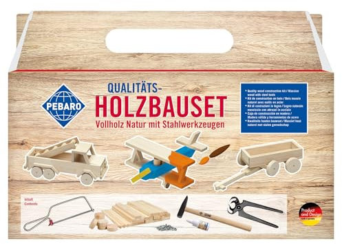 CREATIV DISCOUNT Holzbauset im Tragegriff-Karton