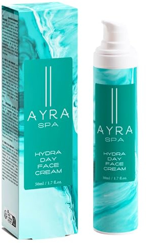 AYRA SPA - Hydra Gesicht Tagescreme | Mit Hyaluronsäure, Aloe Vera, Bisabolol und Antioxidantien Leichte und geschmeidige, feuchtigkeitsspendende Creme für jeden Tag | VEGAN & 99% natürlich