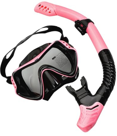 PAMINGONO Masque de Plongée avec Tuba et Lunettes de Natation pour Adulte Kit Snorkeling Anti-buée Silicone Confortable Vue Panoramique Ajustable pour Femmes et Hommes