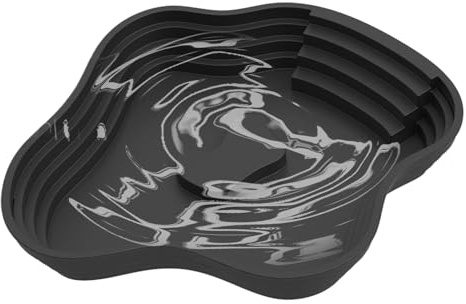 Cuenco de Agua para Reptiles – Piscina de con rampa Plana, Cuenco de cerámica sin poros, fácil de Limpiar, decoración hábitat, Bebedero para Dragones barbudos, lagartos, Ranas | Terr Estable