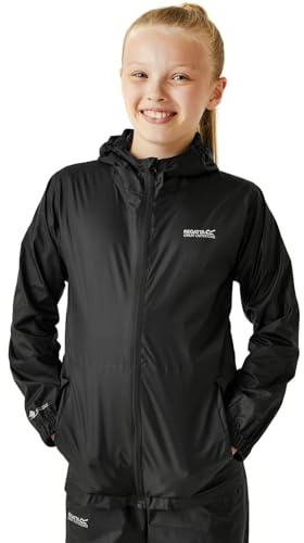 Regatta Kids Pack it III Waterproof Jacket - Black - 11-12 Yrs
