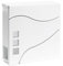 Wiltec Designer Briefkasten V28 weiß 370 x 105 x 370 mm, Wandbriefkasten mit Schloss, Sichtfenstern und Zeitungsrolle, Postkasten aus pulverbeschichtetem Stahl