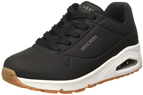 Skechers Women's Uno - Stand On Air Sneaker, Black, 8.5 Wide