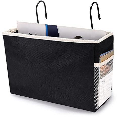 SUMNACON Hanging Storage Basket for Bed, Office, Home, School, Dorm, Black