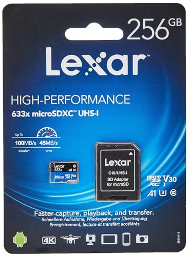 LEXAR 633 x mémoire Flash 256 Go MicroSDXC Classe 10 UHS-I