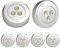 SOAIY 6er-Set Stick&Push SMD LED Touch Lampe selbstklebend Unterbauleuchte Batteriebetrieben Druckleuchte Küchenlampe Schrankleuchte Mobile Klebelampe für Küche Treppe Schrank Camping Warmweiß