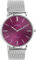 Oozoo Vintage Armbanduhr mit Edelstahl Milanaiseband 40 MM Fuchsia/Silberfarben C10870