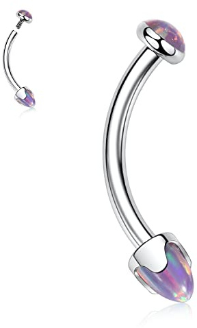 AROWRO Gioielli per piercing alle sopracciglia G23 Titanio Anelli per sopracciglia Bilancieri per sopracciglia Anelli per ombelico Anelli per ombelico Labret verticale Anello labial Rook Tragus Daith
