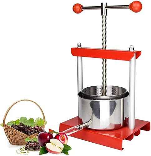 Torchio per uva Torchio for frutta, torchio manuale con doppia canna, spremiagrumi for vino da frutta in acciaio inossidabile for uso domestico, for sidro, produzione di succhi, vinificazione, miele (