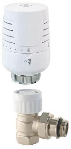 SOMATHERM FOR YOU, 601522105, Grifo termostático T302 en ángulo 3/4 (20x27), Compatible con todas las cabezas termostáticas estándar M30x1,5 del mercado