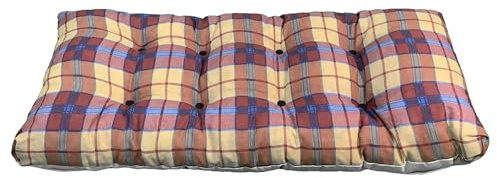 Sicignano - Cuscino Per Poltrona - Cuscino per Sedia Sdraio Relax in Legno - 110x55x14 cm - Giardino Esterno - Cotone - Imbottito - Reclinabile Pieghevole - Colori Assortiti